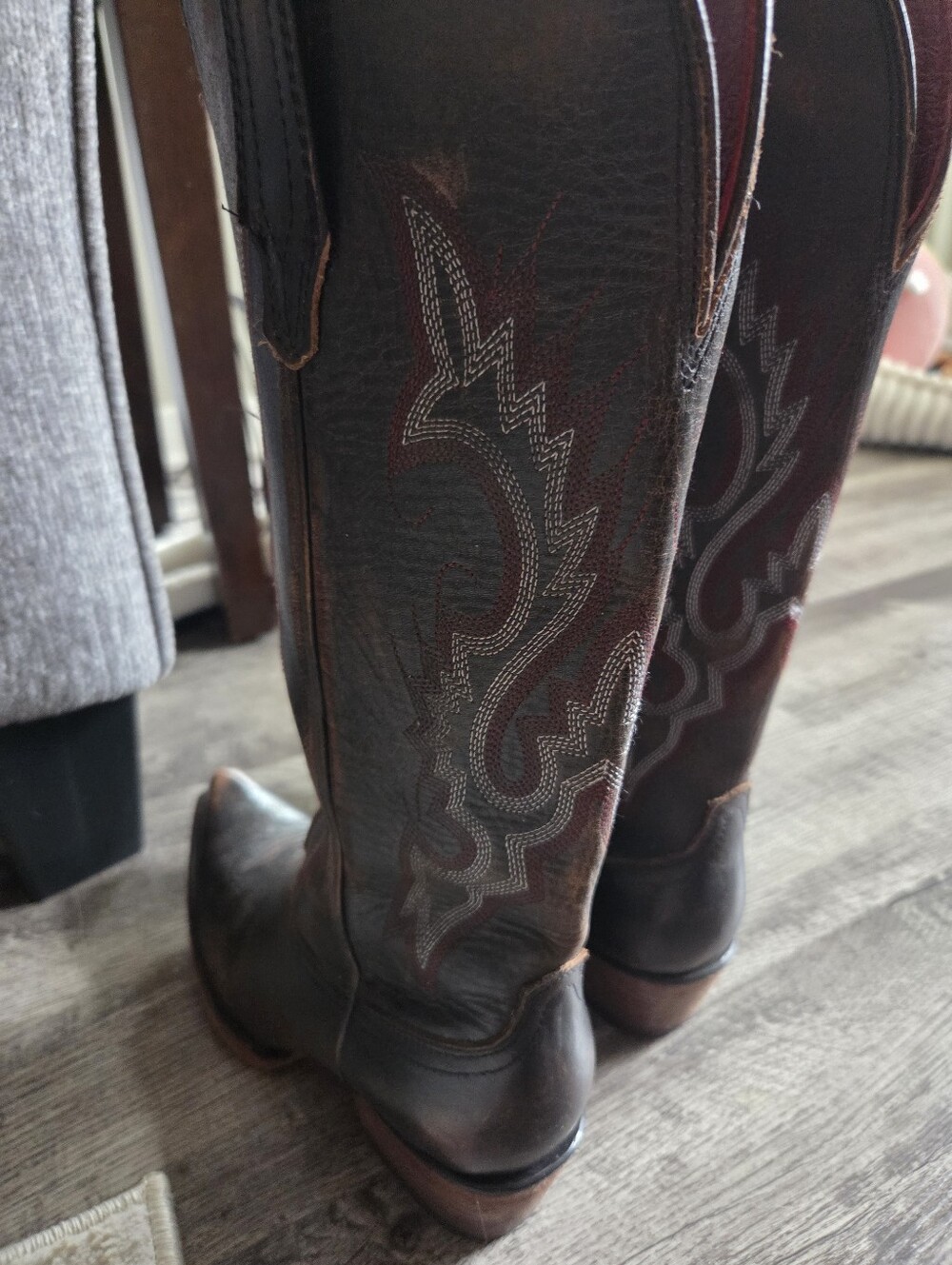 Freebird Woodland Classic Western Leather Cowboy Boots - Black Sz 9 - Picture 7 of 13